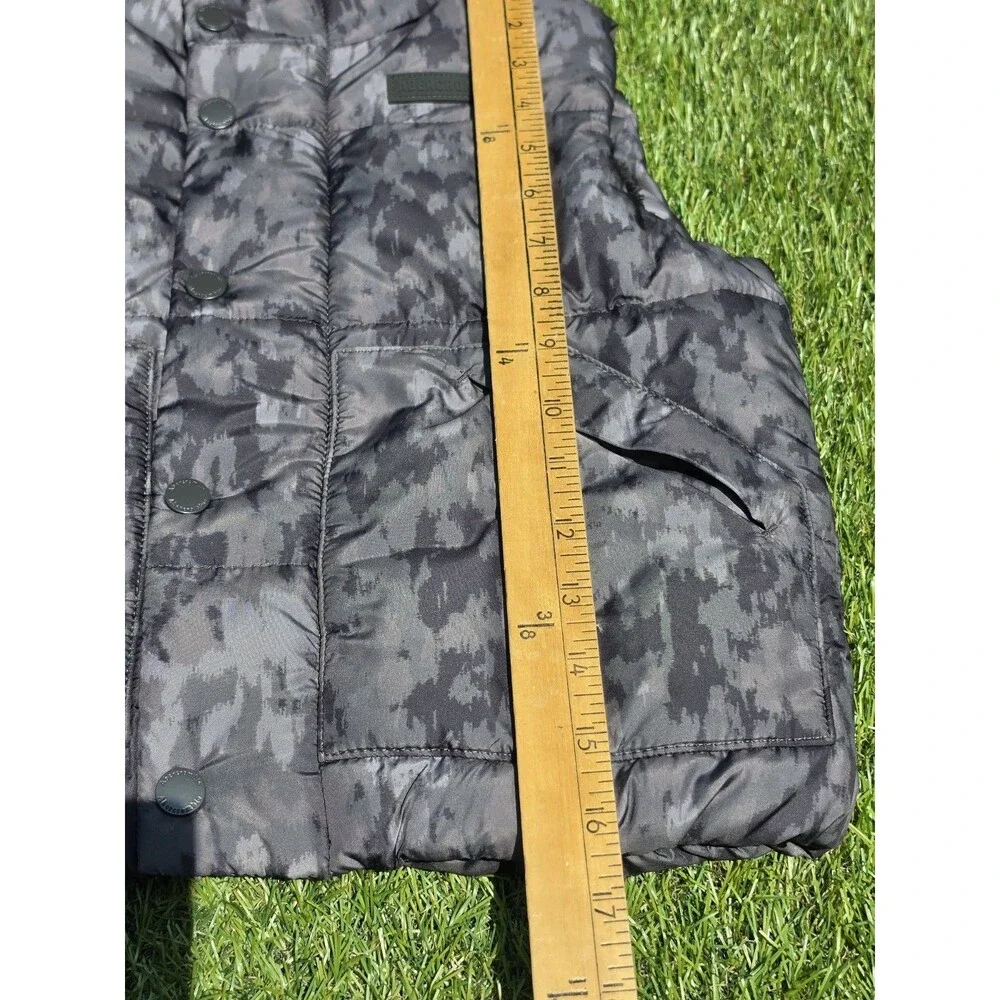 Abercrombie Kids Gray Camo Puffer Fleece Lined Vest Size 5/6 NWT